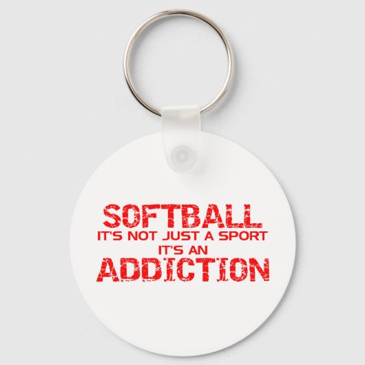 Softball Addiction Sleutelhanger (Voorkant)