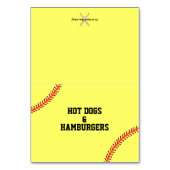 Softball Anniversaire Buffet Carte de table de rep (Par défaut)