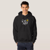 Softball Aunt Heart Hoodie (Voorkant volledig)