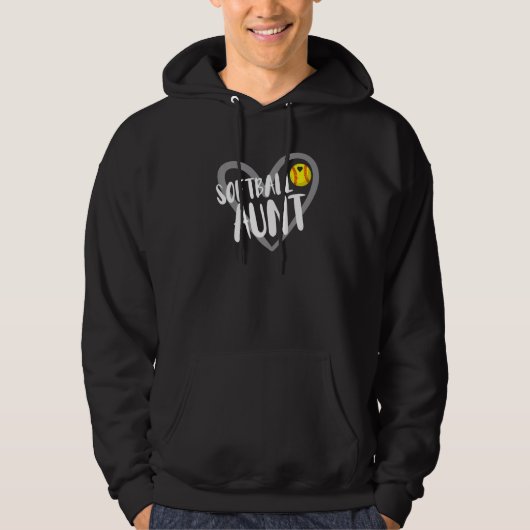 Softball Aunt Heart Hoodie (Voorkant)