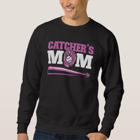 Softball Baseball Bat Catcher  Batter Pitcher Catc Trui (Voorkant)