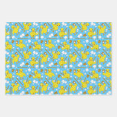 Softball Baseball Chick Pattern Wrapping Paper Zij (Voorkant 3)