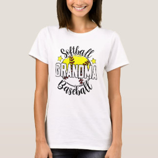 Softball Baseball Grandma Happy Moederdag T-shirt