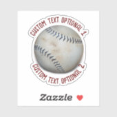 Softball Baseball With Text Sticker (Vel)