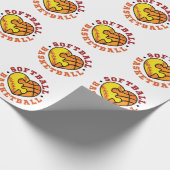 Softball Basketball Heart Cadeaupapier (Hoek)