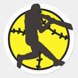 softball batter ronde sticker