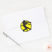softball batter ronde sticker (Envelop)