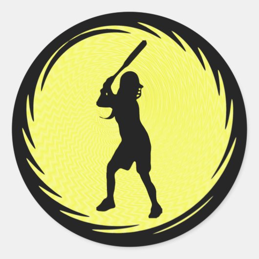Softball Batter Sticker (Voorkant)