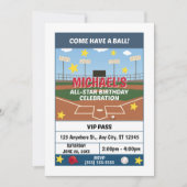 Softball Birthday Party Invitation (Devant)