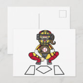 Softball Catcher Briefkaart (Voorkant / Achterkant)