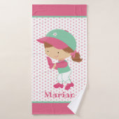 Softball Catcher Girls Enfants Serviette de bain p (Serviette de bain)