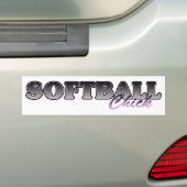 Softball Chick Bumpersticker (Op auto)