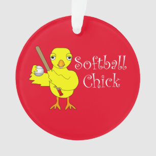 Softball Chick Ornament
