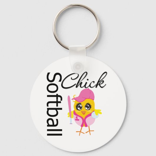 Softball Chick Sleutelhanger (Voorkant)