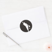 softball Circle Pitcher Ronde Sticker (Envelop)