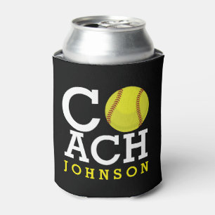 Softball Coach - Aangepaste naam Blikjeskoeler