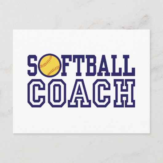 Softball Coach Briefkaart (Voorkant)