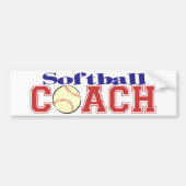 Softball Coach Bumpersticker (Voorkant)