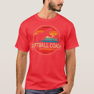Softball Coach Dinosaur T-shirt