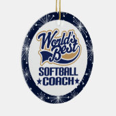 Softball Coach Gift Ornament (Rechts)