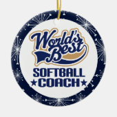 Softball Coach Gift Ornament (Voorkant)