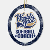 Softball Coach Gift Ornament (Links)