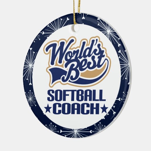 Softball Coach Gift Ornament (Links)