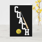 Softball Coach - Hartelijk dank Kaart (Gele Bloem)