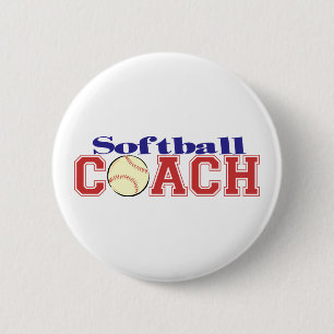 Softball Coach Ronde Button 5,7 Cm