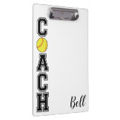 Softball coach sportteam dank u cadeau klembord (Rechts)