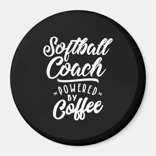 Softball Coach-taaktitel Cadeau Magneet (Voorkant)