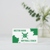 Softball-coach Visitekaartje (Staand voorkant)