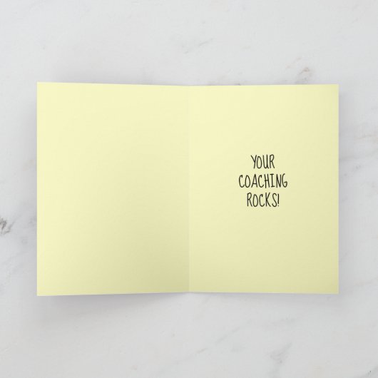 Softball Coach Waardering Kaart, dank u kaart (Binnen)