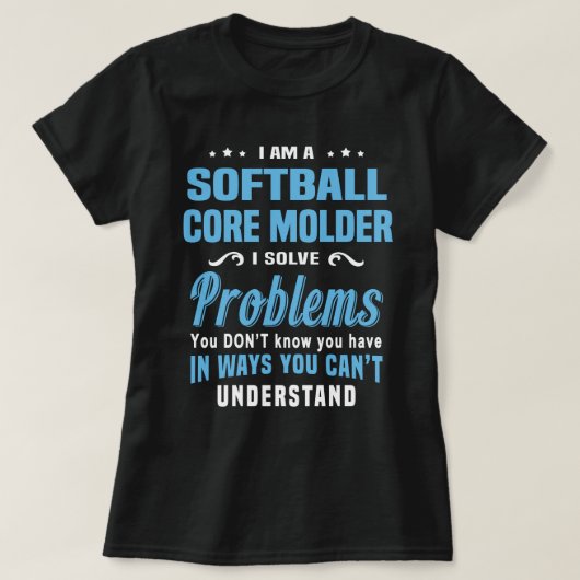 softball core modder t-shirt (Design voorkant)