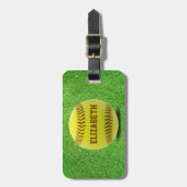 Softball Custom Ball-Bagagelabel Bagagelabel (Voorkant verticaal)
