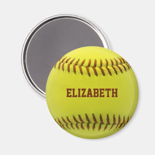 Softball Custom Ball Magnet Magneet (Voorkant / Achterkant)