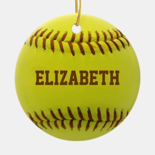 Softball Custom Ball Ornament (Voorkant)
