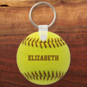 Softball Custom Ball Sleutelhanger (Voorkant)