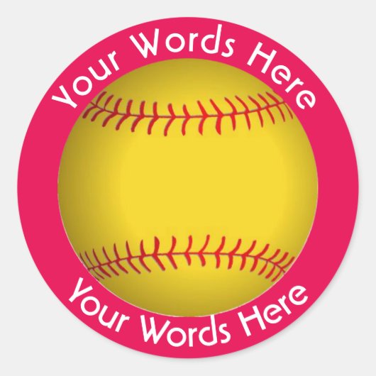 Softball Custom Sticker (Voorkant)