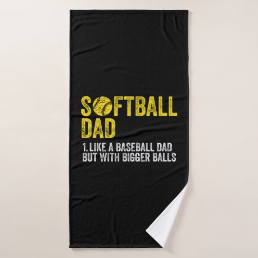 Softball Dad Like a Baseball Dad Badhanddoek (Badhanddoek)