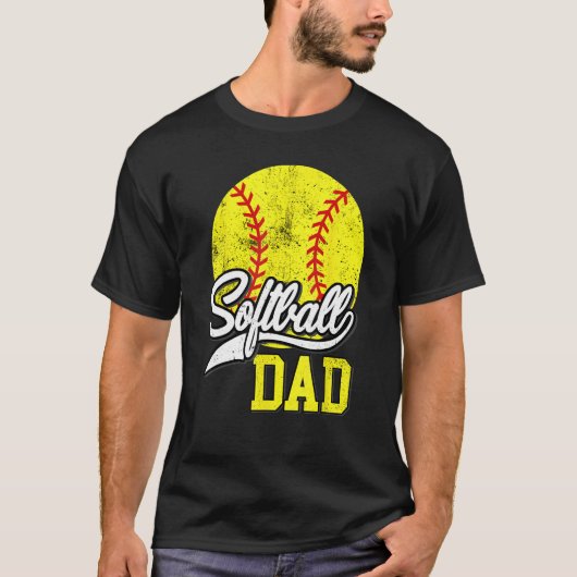 Softball Dad like a baseball dad with bigger Balls T-shirt (Voorkant)