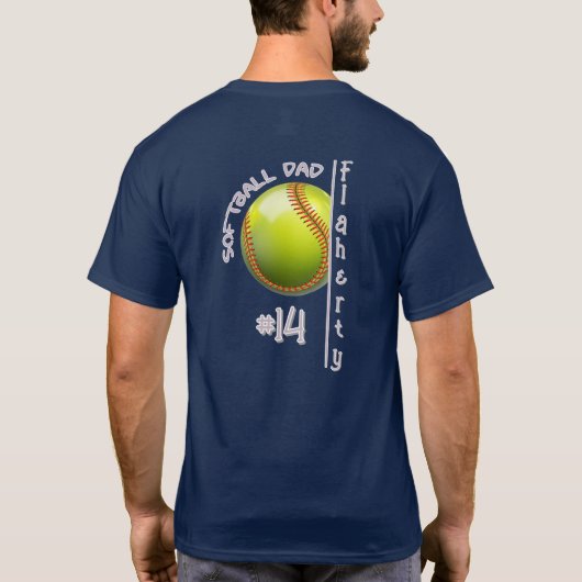 Softball Dad T Shirt (Achterkant)