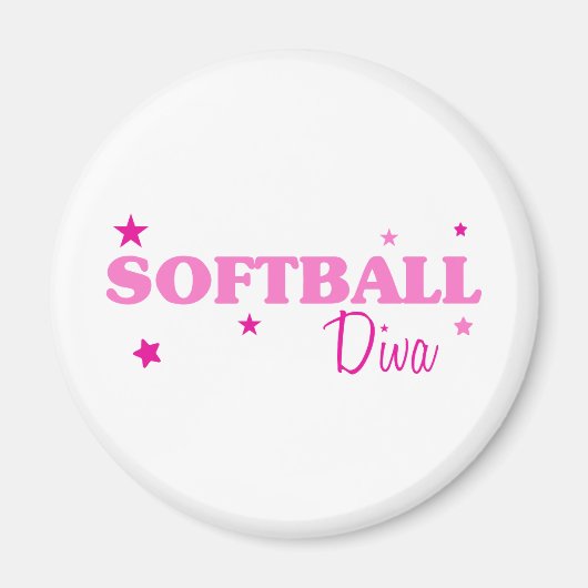 Softball Diva Magneet (Voorkant)