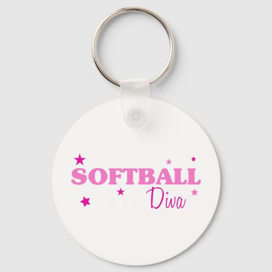 Softball Diva Sleutelhanger (Voorkant)