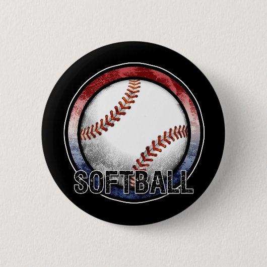 Softball Emblem USA Button (Voorkant)