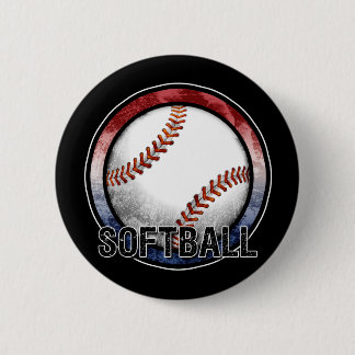 Softball Emblem USA Button
