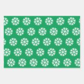 Softball en Snowflake Red en Green Kerstmis Inpakpapier Vel (Voorkant 3)