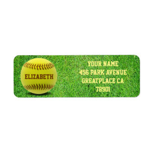 Softball Etiket Aangepast terugzendadres van stand