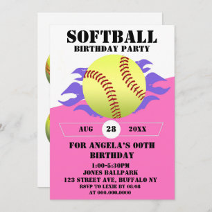 Softball Fire Birthday