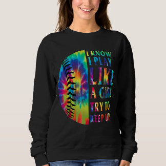 Softball for Girls Softball Tie Dye Trui